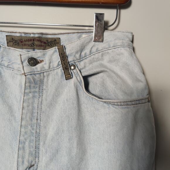 Vintage 90s Levi's Sz 12 900 Series Silvertab Loose Fit High Rise Denim Jeans - Picture 2 of 8